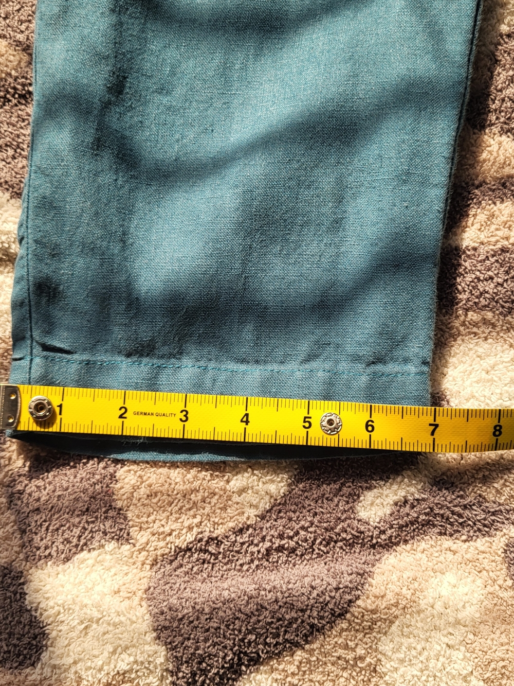 Not Perfect Linen Athens 2 Linen Pants In Dark Turqouise - Picture 13 of 16